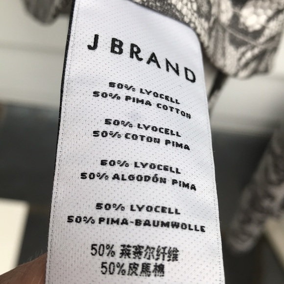 J Brand grey lace print long sleeve shirt sz S - Picture 6 of 6